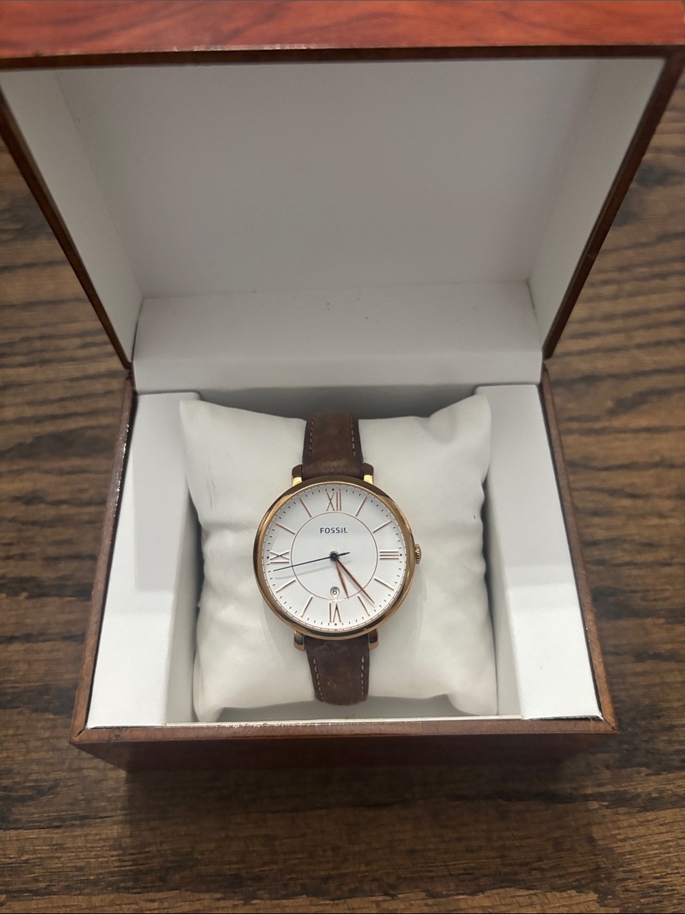 Fossil Gold-Tone Watch with White Dial